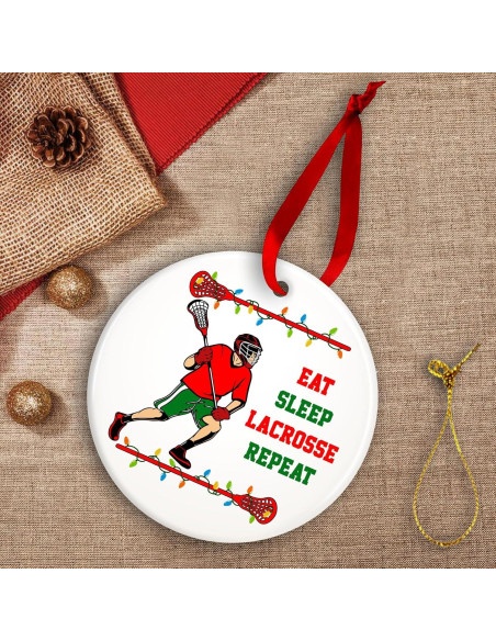 Adorno de Navidad Lacrosse Masculino TRUMPETIC 9.4x9.3cm