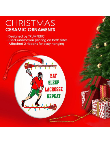 Adorno de Navidad Lacrosse Masculino TRUMPETIC 9.4x9.3cm