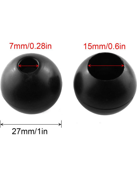 15 Bolas de Plástico Bungee 28mm JCBIZ para Cuerda Elástica