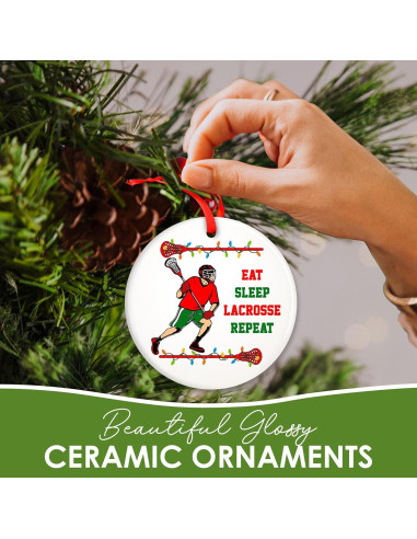 Adorno de Navidad Lacrosse Masculino TRUMPETIC 9.4x9.3cm