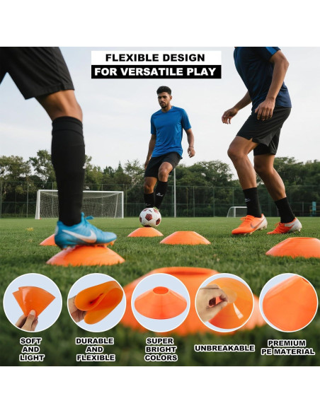 Equipo de Entrenamiento de Fútbol Ovestars - Escalera 6m, 12 Conos, Paracaídas