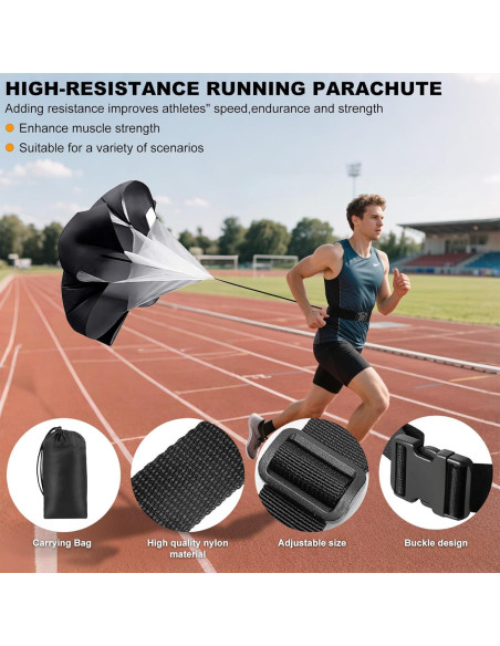 Equipo de Entrenamiento de Fútbol Ovestars - Escalera 6m, 12 Conos, Paracaídas