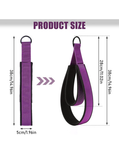 Correas de Pilates TOBWOLF Doble Bucle Acolchadas 18x13cm