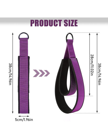 Correas de Pilates TOBWOLF Doble Bucle Acolchadas 18x13cm