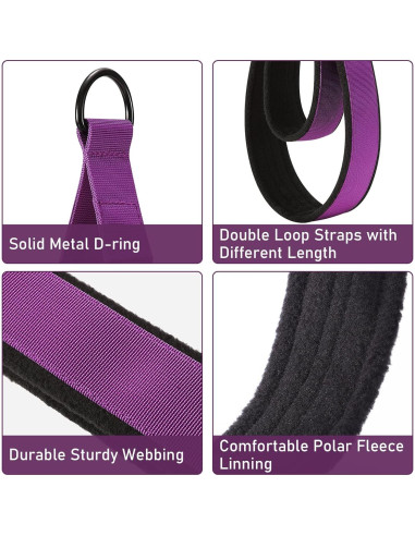 Correas de Pilates TOBWOLF Doble Bucle Acolchadas 18x13cm