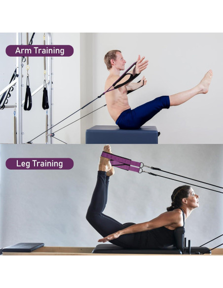 Correas de Pilates TOBWOLF Doble Bucle Acolchadas 18x13cm