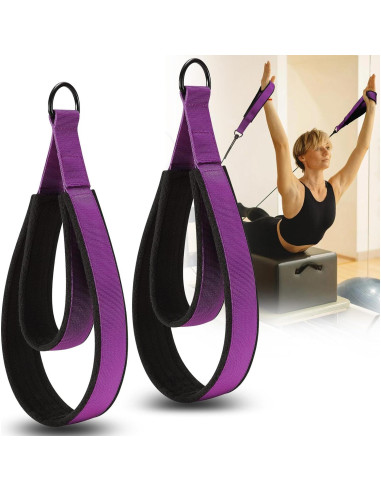 Correas de Pilates TOBWOLF Doble Bucle Acolchadas 18x13cm
