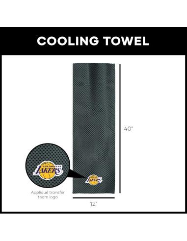 Toalla de Enfriamiento Northwest NBA Lakers 30x102 cm Carbón