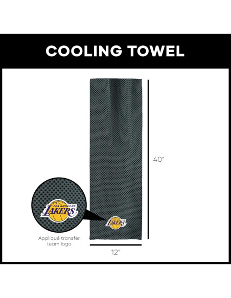 Toalla de Enfriamiento Northwest NBA Lakers 30x102 cm Carbón