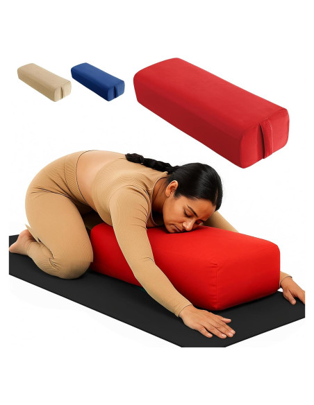 Almohada de Yoga LeelaShanti Roja 69.85x30.48x20.32 cm