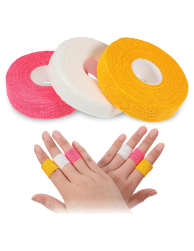 Cinta Protectora de Dedo Autoadhesiva Apausvcm - 3 Rollos 1.9cm x 14m