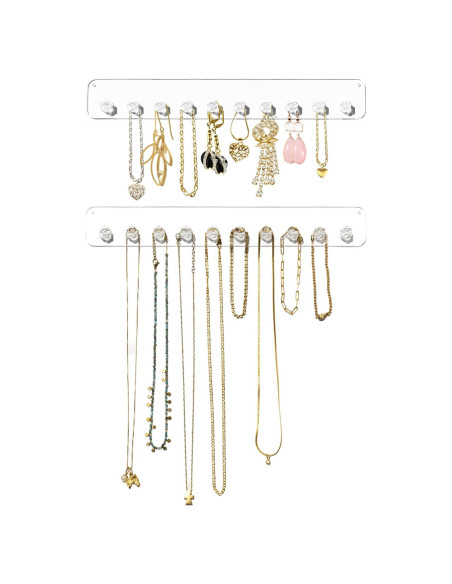 Organizador de Collares Boxy Concepts - 2 Piezas Montaje en Pared