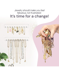 Organizador de Collares Boxy Concepts - 2 Piezas Montaje en Pared 2