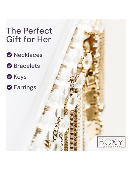 Organizador de Collares Boxy Concepts - 2 Piezas Montaje en Pared