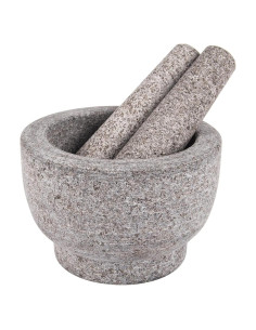 Juego de Mortero y Mano Comie, Granito Sin Pulir 15.24 cm