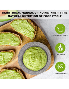 Juego de Mortero y Mano Comie, Granito Sin Pulir 15.24 cm 2