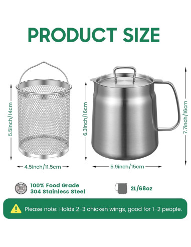 Filtro de Aceite de Acero Inoxidable 304 HOMKULA 1.9L