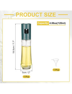 Spray de Aceite uxcell 120ml Vidrio Antideslizante para Cocina 2