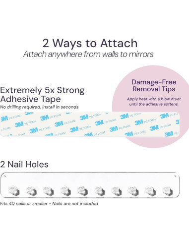 Organizador de Collares Boxy Concepts - 2 Piezas Montaje en Pared