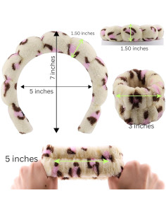 Conjunto de banda para cabeza y muñeca 2 Orquídeas - Microfibra suave 2