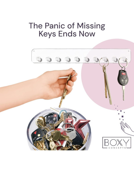 Organizador de Collares Boxy Concepts - 2 Piezas Montaje en Pared