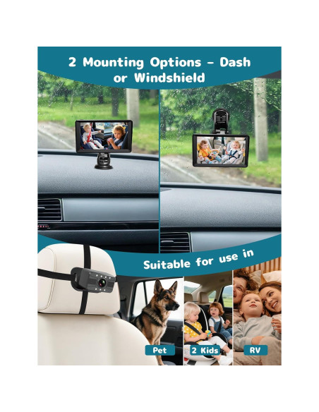 Cámara para Bebés HUBOOK con Pantalla de 7" HD y Doble Cámara