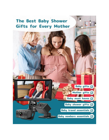 Cámara para Bebés HUBOOK con Pantalla de 7" HD y Doble Cámara