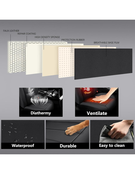 Cubiertas de Asiento de Coche Isen-CoverAuto DL03 Negras