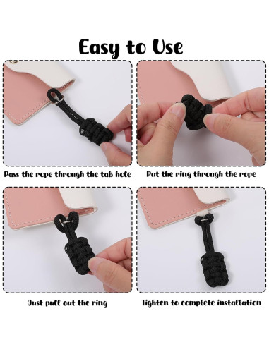 MBAIYO 12 Tiradores de Cremallera de Nylon Antideslizante