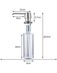 Dispensador de Jabón Fapully en Níquel Cepillado 320ml 2
