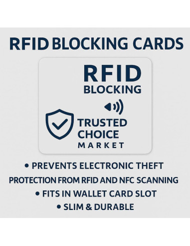 Tarjetas Bloqueadoras RFID 6-Pack Trusted Choice - Protección NFC
