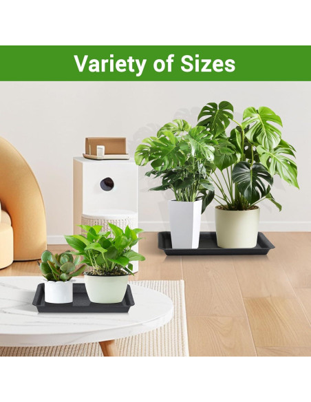 Bandeja de Drenaje para Macetas GREANER 33 cm Negra - 3 Piezas