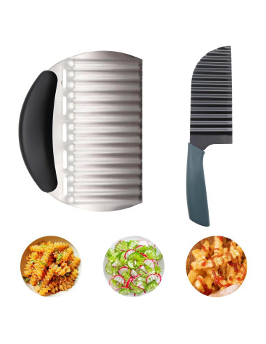 Cuchillo Cortador de Ondas Braxan de Acero Inoxidable 2 Piezas