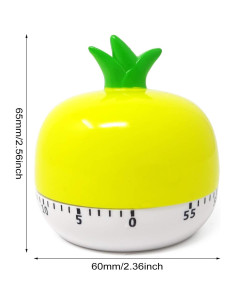 Temporizador Mecánico de Cocina Yueton 60 Minutos Amarillo 2