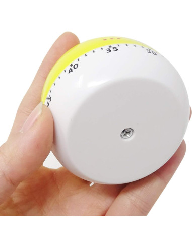 Temporizador Mecánico de Cocina Yueton 60 Minutos Amarillo
