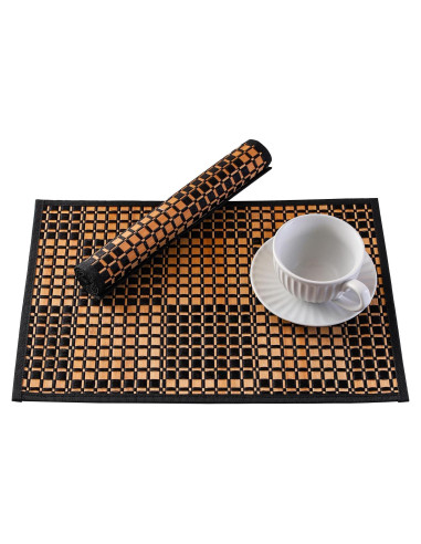 Juego de 4 Manteles de Bambú RUTECK 43.5x30 cm Lavables