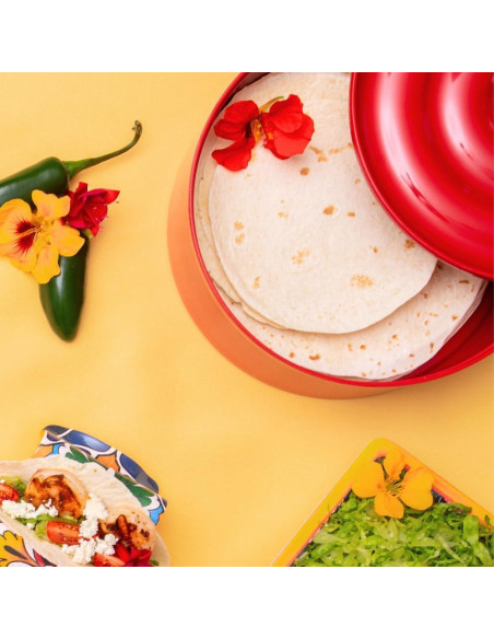 Conservador de Tortillas Prepara Rojo - Capacidad 16 Tortillas