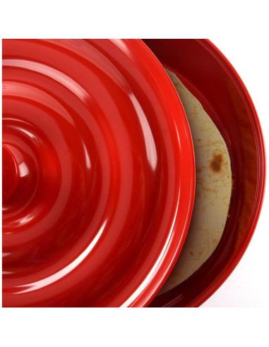 Conservador de Tortillas Prepara Rojo - Capacidad 16 Tortillas