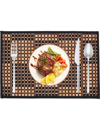 Juego de 4 Manteles de Bambú RUTECK 43.5x30 cm Lavables