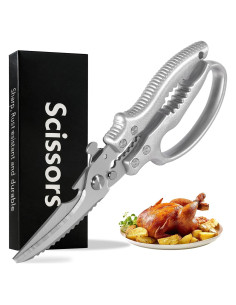 Tijeras de Cocina SpaseMaxxx para Aves y Carne, Acero Inoxidable
