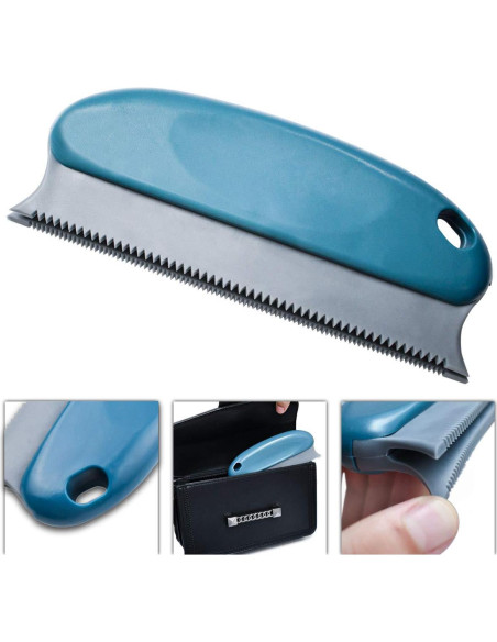 Cepillo Removedor de Pelo de Mascotas TTSAM Doble Serrado 15 cm