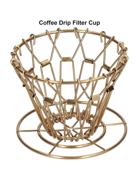 Soporte de Filtro de Café Plegable Tomotato Acero Inoxidable 10.5x8cm