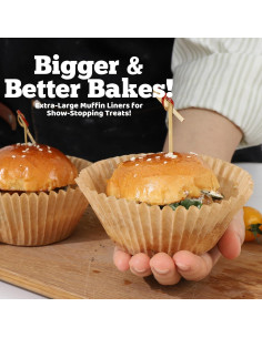Forros de Muffin Jumbo Bake Buddies - 600 Piezas Marrones 2