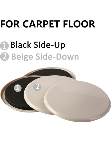 8 Piezas Deslizadores de Muebles Liyic 17.8 cm Alfombra