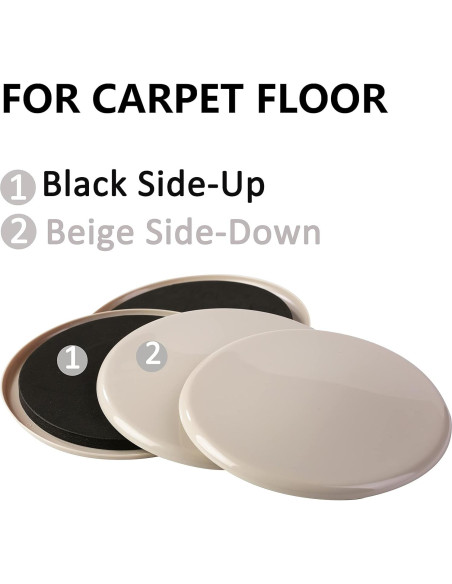 8 Piezas Deslizadores de Muebles Liyic 17.8 cm Alfombra