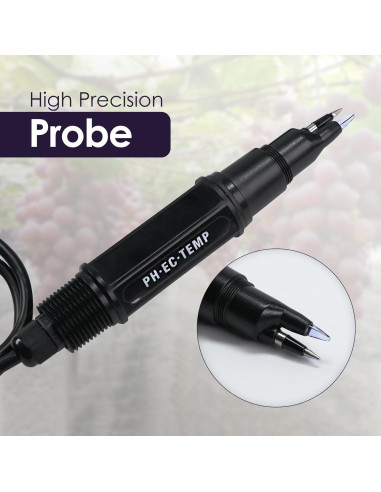 Medidor de pH Digital 3-en-1 Landtek para Alimentos y Suelo