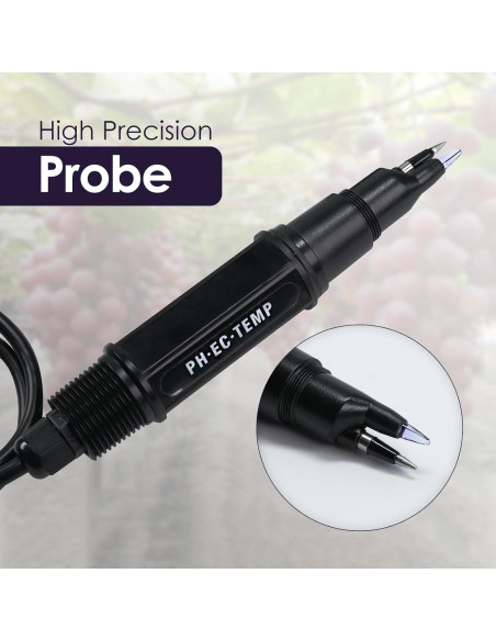 Medidor de pH Digital 3-en-1 Landtek para Alimentos y Suelo