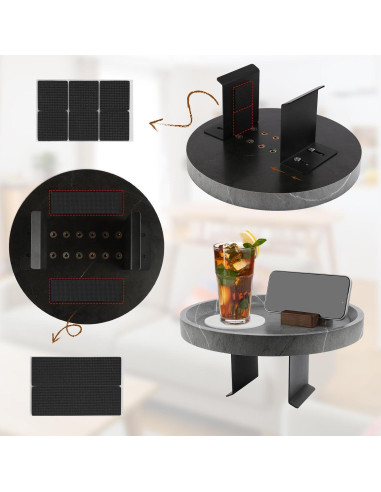 Bandeja de Sofá Ajustable Xiyilike de Madera Antideslizante