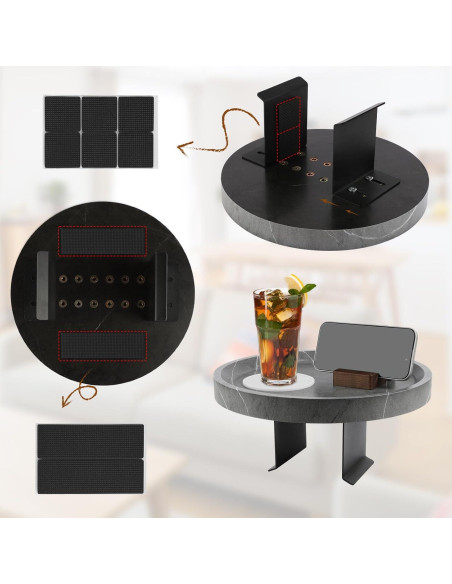 Bandeja de Sofá Ajustable Xiyilike de Madera Antideslizante