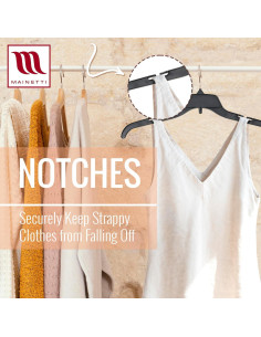 Perchas de Plástico Recicladas Mainetti 484 - 100 Unidades con Gancho Giratorio 2